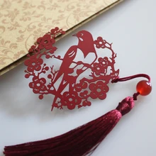 Любовная Закладка из нержавеющей стали с кисточками, Закладка с ласточкой, закладка в китайском стиле, креативный подарок, 1 шт