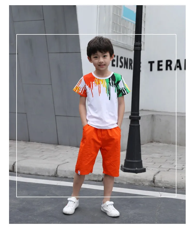 New Cotton Baby Boy Clothes Set Summer Casual Sports Clothing For Boys Active Tshirt Short Pants Kids Suit 2 Pcs Child Tracksuit (5)