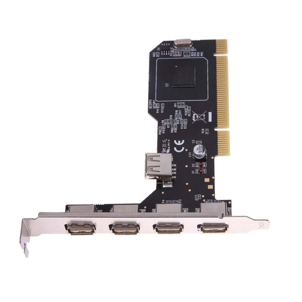 

5 Ports USB 2.0 PCI HUB Card PCI Controller Card adapter PCI usb expansion card for Windows/Mac OS system L3FE