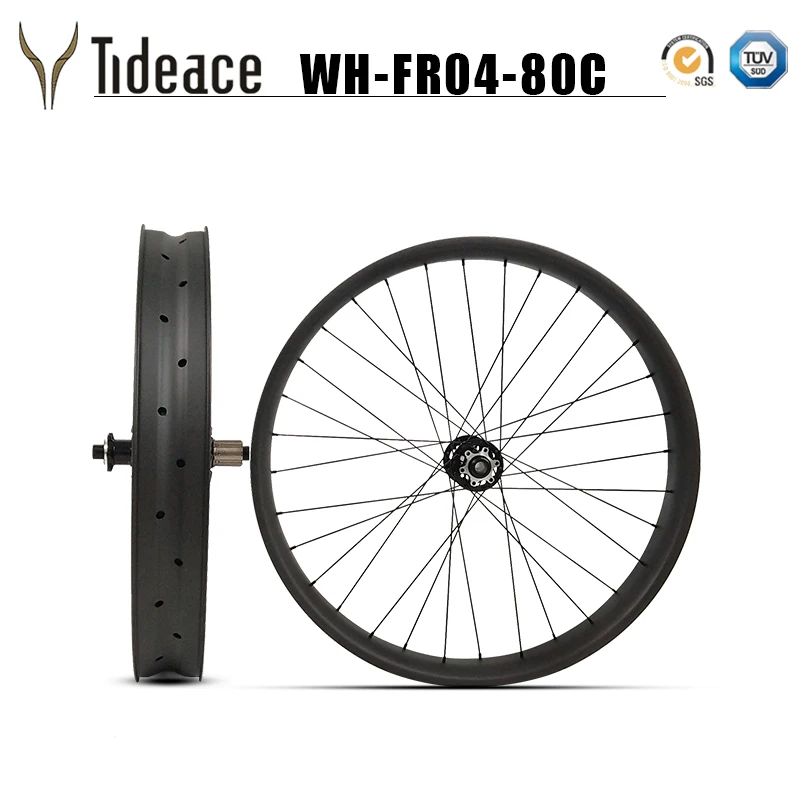 26er 32H carbon fat font b bike b font rims wheel 80mm carbon snow bicycle wheelset