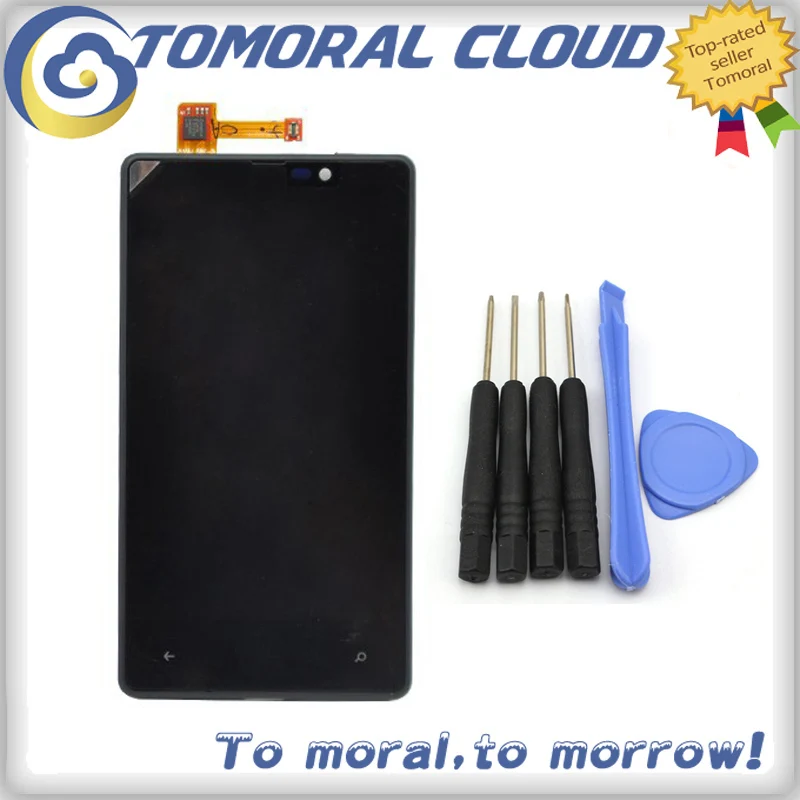 

Tomoral  For Nokia lumia 820 LCD display + touch screen Full Complete Set with Frame Free shipping