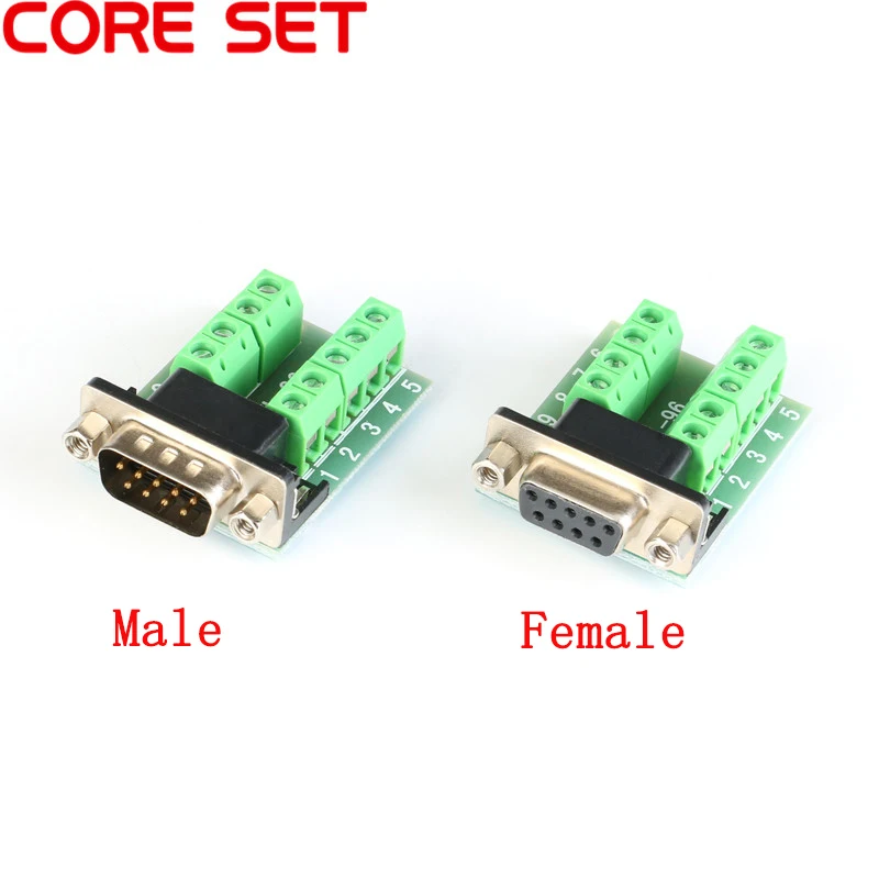 DB9 Женский Мужской адаптер сигнальный разъем модуль RS232 последовательный к терминалу DB9
