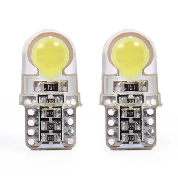 

1 pc W5W COB LED Light T10 194 Wide Light Silicone Display Led Light Parking Bulbs License Plate Lights Car Accessories