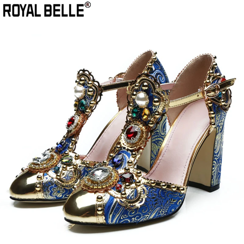 Королевская Belle/летние туфли со стразами женские лодочки на высоком каблуке