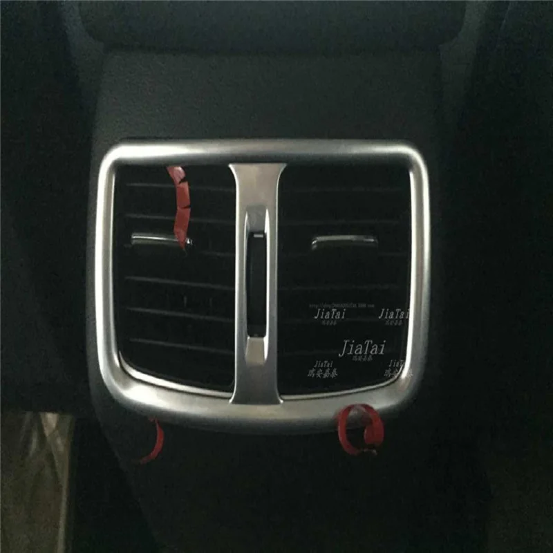 For Hyundai Tucson 3rd 2016 2017 Car Rear Seat AC Air Vent Outlet Frame Cover Styling ABS Chrome Center Console Trim Decoration |