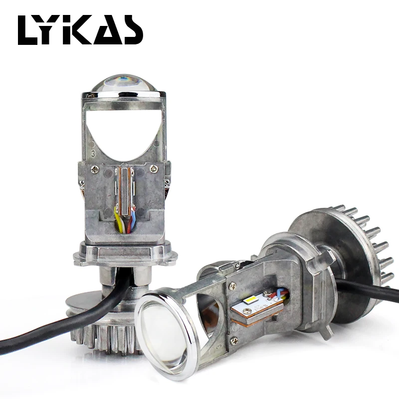 LYKAS H4 Bi светодиодный прожекторные линзы комплект для переоборудования