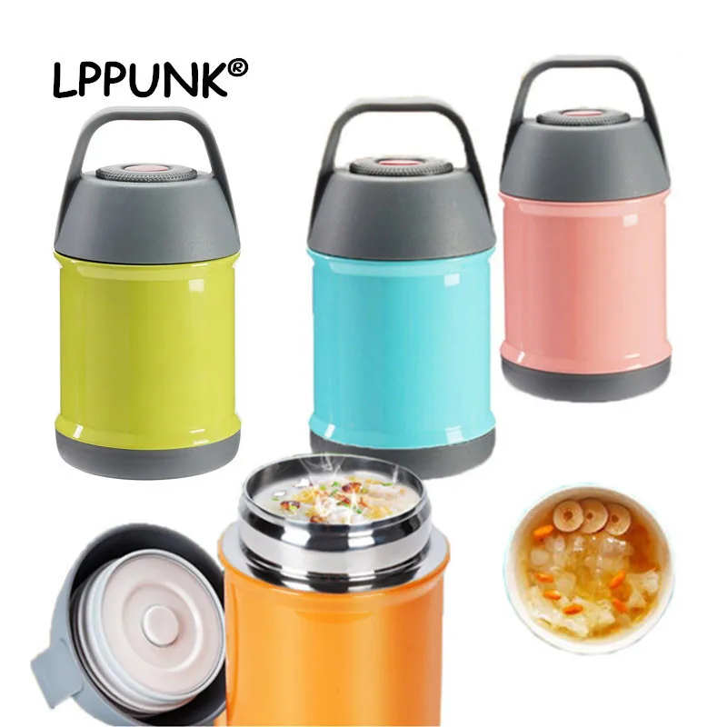 1.2/2.0L Vacuum Insulated Lunch Box Stainless Steel Hot Thermal Food Container 