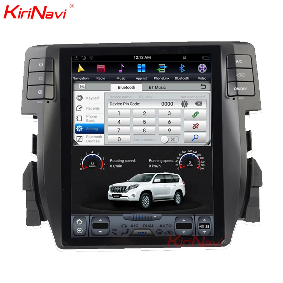 Discount KiriNavi Vertical Screen Tesla Style 10.4" Android 8.1 Car Radio For Honda Civic Auto GPS Navigation Dvd Multimedia Player 2016+ 5