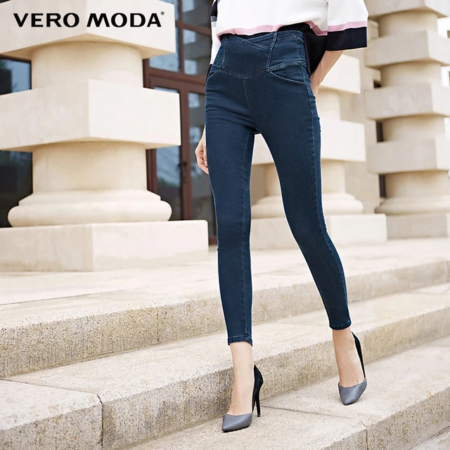 US $11.65 Vero Moda High-waist slim stretch small-leg denim pants Slim Fit Jeans Woman  316349506