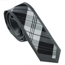 Lammulin Галстуки Для мужчин узкие галстук Дизайн Border серебро с Черный, серый цвет Checker микрофибры галстук мода Slim Tie 6 см