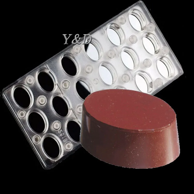 Овальный, в форме яйца в Форме Магнитный поликарбонатовый для шоколада плесень пластик DIY Инструменты для ПК магнит Jelly желе для шоколада переводная форма