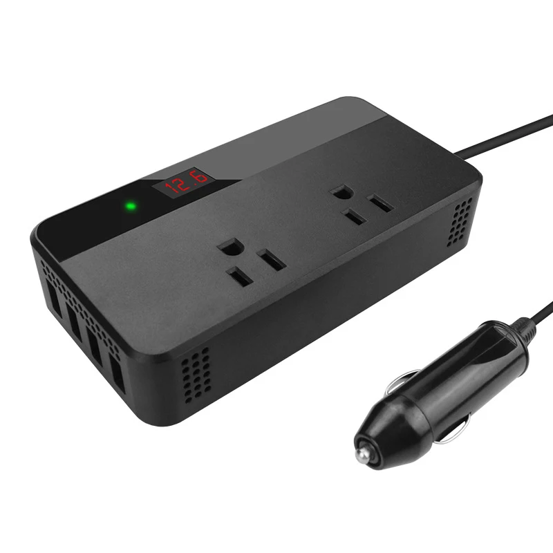 BINYEAE 200 Вт автомобильный инвертор постоянного тока 12 В до 110 AC DC адаптер 4 порта