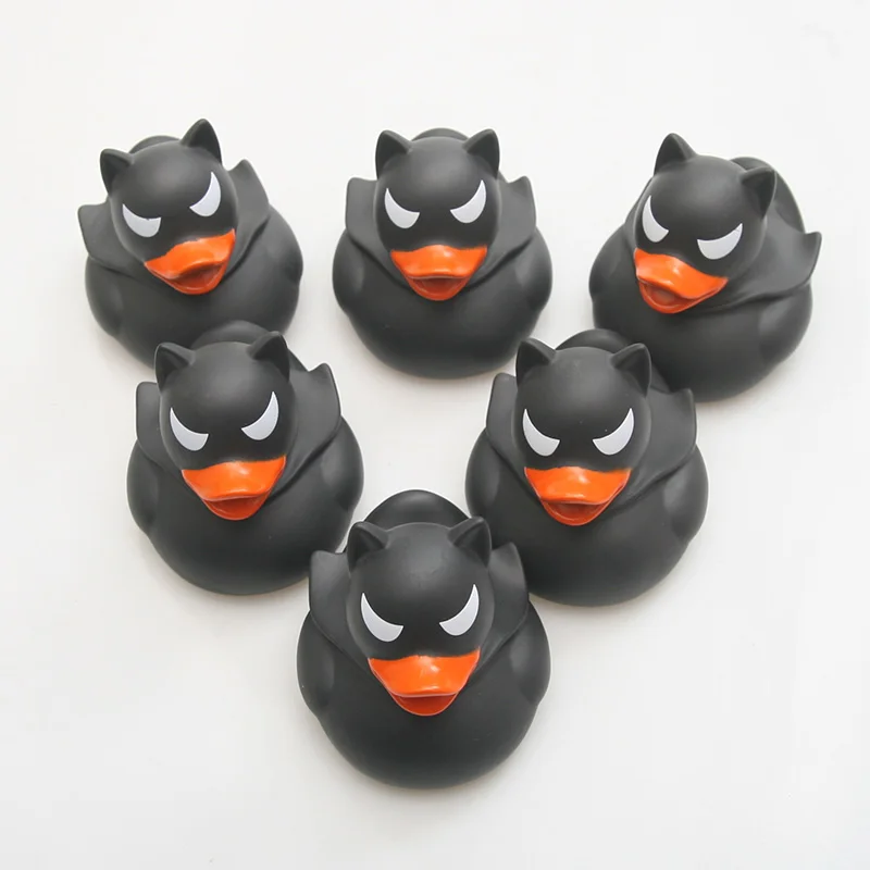 

6PCS Bath Toy Animals Swimming Water Toys Mini Soft Floating Rubber Duck Squeeze Sound Funny Holloween Gift For Baby Kids
