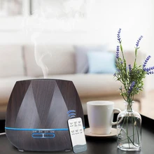 550 мл Арома диффузор ароматерапия увлажнитель с пультом дистанционного управления 7 цветов светодиодные лампы для дома офиса эфирные масла Арома диффузор