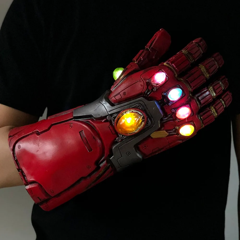

Led Light Iron Man Infinity Gauntlet Avengers Endgame Cosplay Arm Thanos Gauntlet Latex Gloves Arms Superhero Weapon Props New