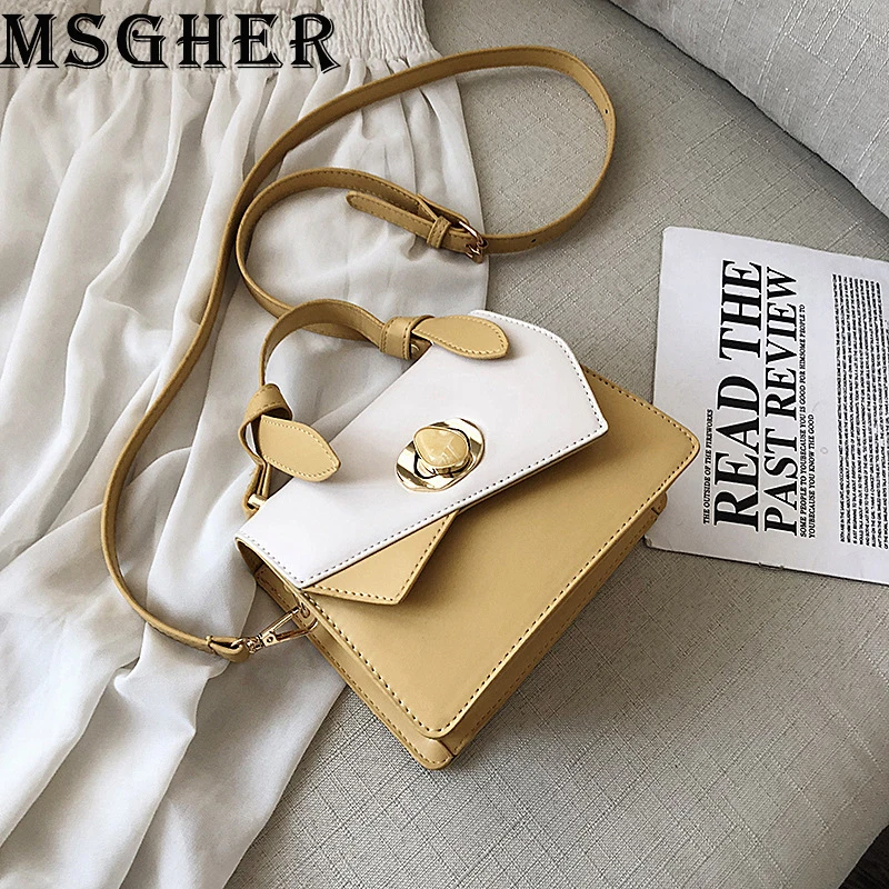 

MSGHER Handbags Women High Designer Small Shoulder Bags Female Summer Casual Messager Bags Quality PU Crossbody Bags