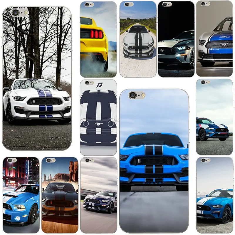 

Super Car Ford Mustang Ranger Soft TPU Silicone Mobile Phone Case for iPhone X XR XS Max 10 7 6 6s 8 Plus 4 4S 5 5S SE 5C Bags