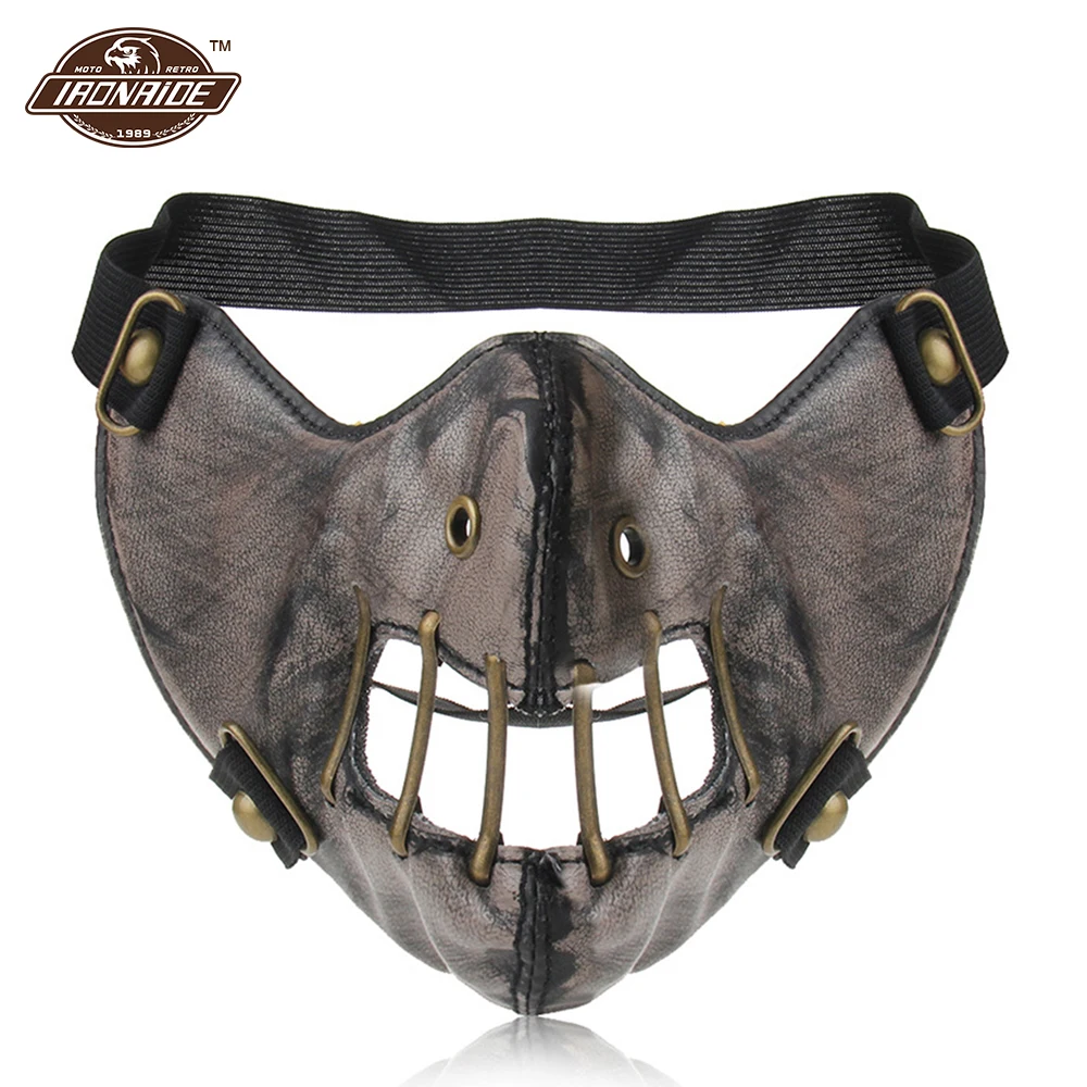 

Motorcycle Face Mask Windproof Mask Outdoor PU Leather Bike Balaclavas Masks Scarf Halloween Gift Mask Face Shield
