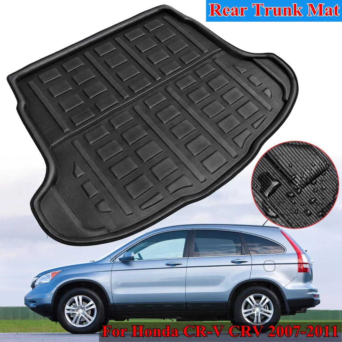 Rear Cargo Boot Liner Trunk Floor Mat Tray Carpet Mats Mud Kick