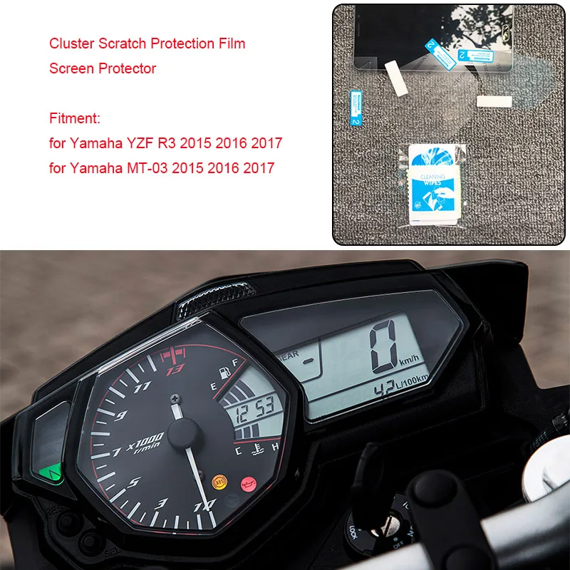 MTCLUB for Yamaha YZF R3 MT-03 MT03 MT 03 2015 2016 17 Motorcycle Cluster Scratch Protection Film Screen Protector New TPU film (4)
