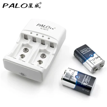 

C801 PALO Battery Charger For AA AAA 9V Ni-MH Ni-Cd Rechargeable Batteries+2pcs 9V 300mAh Ni-Mh rechargeable Batteries