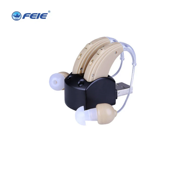 

Free shipping 2019 Newest mini hearing aid , hearing aid behind the ear, BTE rechargeable hearing aid S-109S