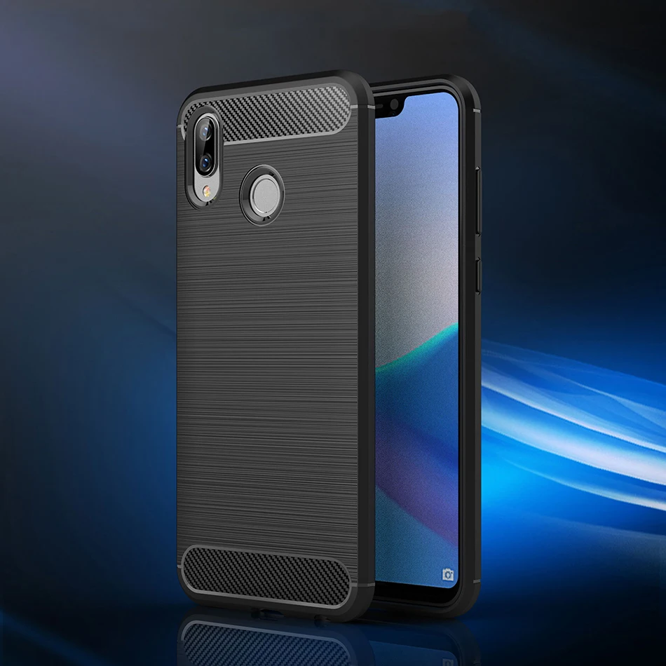TOMKAS Carbon Fiber Case For Huawei Honor Play Phone Case On Bumper Silicone TPU Cover Coque Funda Carcasa Hoesje Capa Capinha   (1)