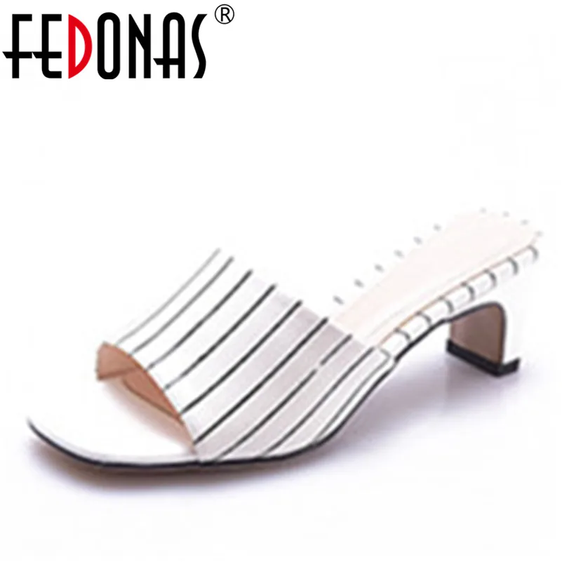 

FEDONA New Women Summer Sandals Fashion High Heels Rome Style Comfort Casual Shoes Woman Night Club Prom Shoes New Slippers