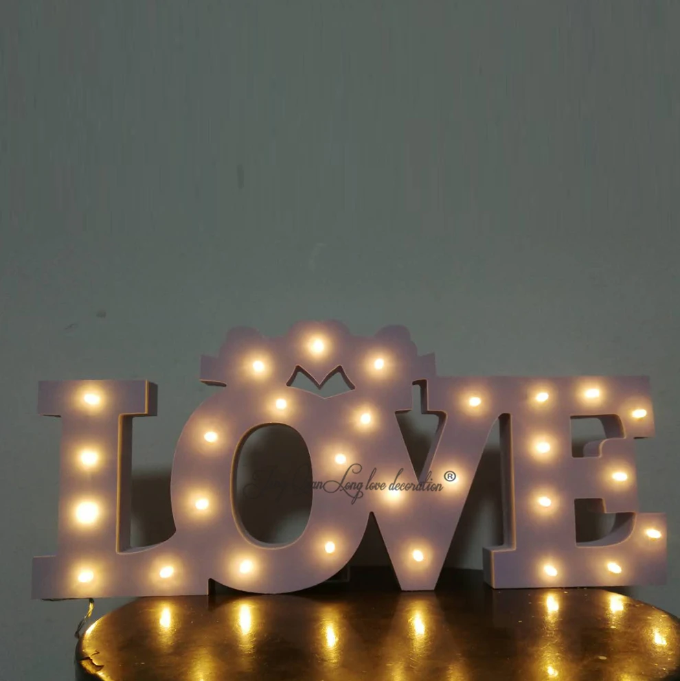 

Wedding holiday party love sign lit letters lit sign name in the light led sign