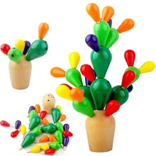 3D Дерево кактус деревянное здание младенческий пазл ранний детство обучающие игрушки Изысканные снос игрушки для детей