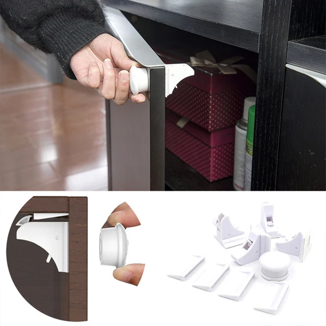 Magnetic Child Lock Baby Security Cabinet Locks Children Protection Magnetic Child Lock Baby Security Cabinet Locks Children Protection Childproof Invisible Drawer Latches Kids Safety Cupboard