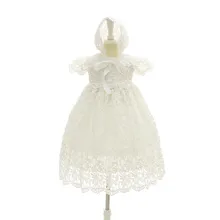 2018 Ano Novo 1 Vestidos Da Menina Do Bebê Para O Batismo Infantil de Aniversário Princesa Rendas vestido de Baptizado Da Criança Recém-nascidos Roupas de Bebes