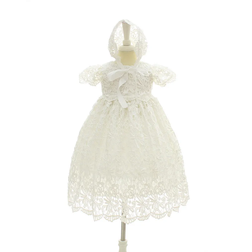 

2019 New 1 Year Birthday Baby Girl Dresses For Baptism Infant Princess Lace Christening Gown Newborn Toddler Bebes Clothes