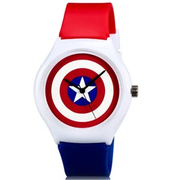

WILLIS Fashion Bracelet Wrist Watch Captain America Style Watches For Boys Girls Gifts Women Quartz Silicone Watchband Hours Hot