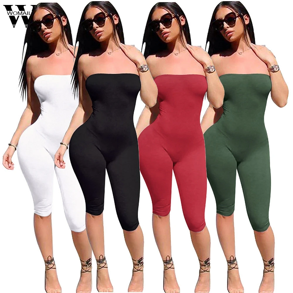 Womail ارتداءها المرأة الصيف أزياء السيدات Clubwear Playsuit Bodycon حزب بذلة أكمام جديد 2019 دروبشيب M4