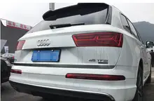 Matt Stainless Rear Tailgate Door Trunk Gate Bottom Lid Cover Trim Strip 1pcs for Audi Q7 4M 2016 2017