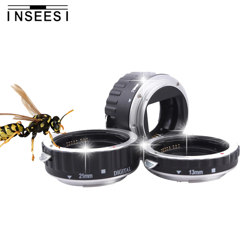 

Silver Metal Mount Auto Focus AF Macro Extension Tube Ring for Kenko Canon EOS 1100D, 700D 650D 600D 50D EF-S Lens
