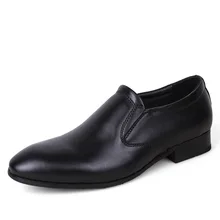 Plus Size 38-48 High Quality Men Dress Shoes Italian Luxury Brand Genuine Leather Men Flats Slip-on Black Brown Men Shoes