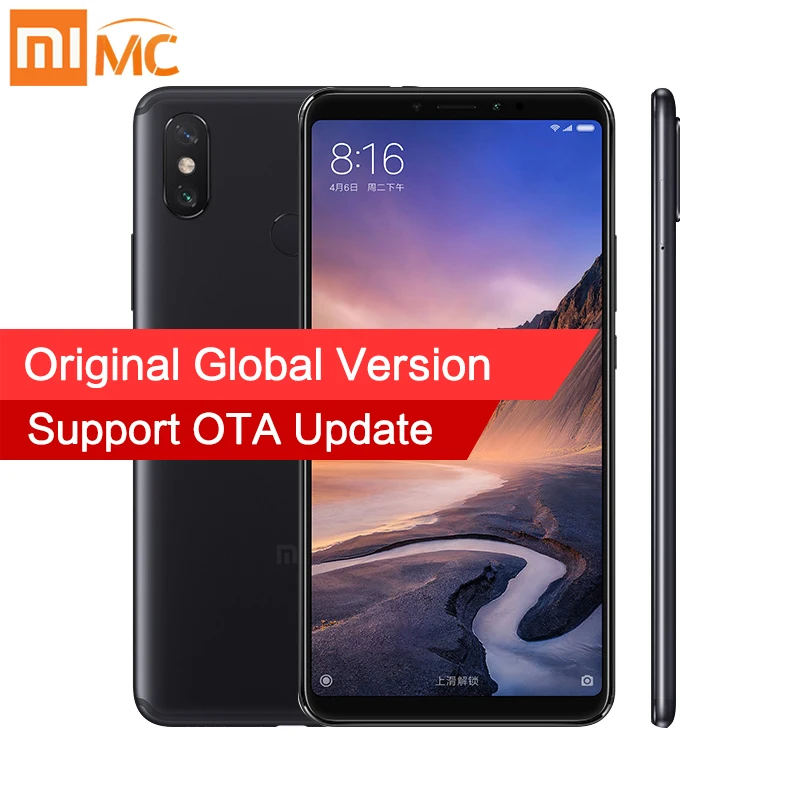 Глобальная версия Xiaomi Mi Max 3 4 Гб 64 Смартфон 6 9 &quot1080 P полный экран Восьмиядерный