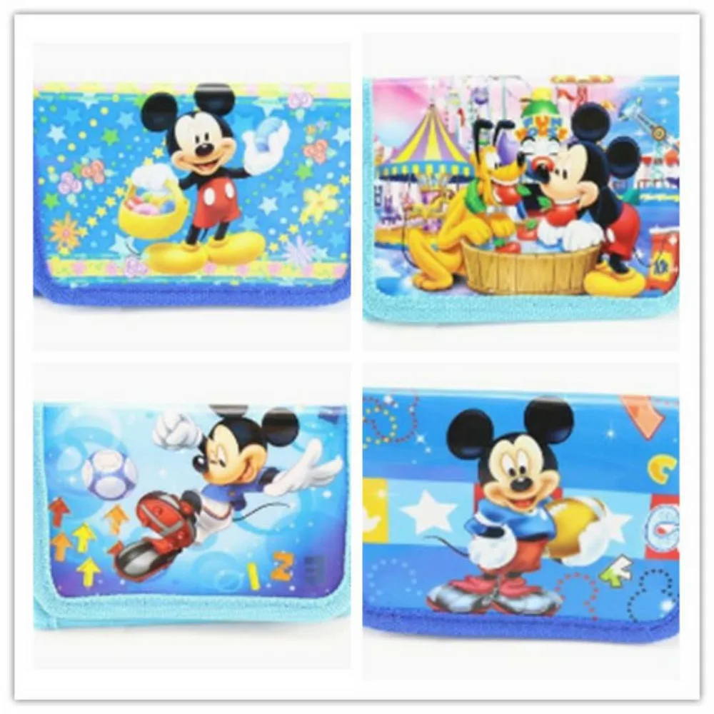 

2pcs/lot kids boys mickey mouse cartoon wallets birthday party gift favors mini money bag coin purse