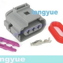 Longyue 10 комплект 3 pin Путь гнездовой разъем O2 кислорода Сенсор корпус разъема для Audi VW