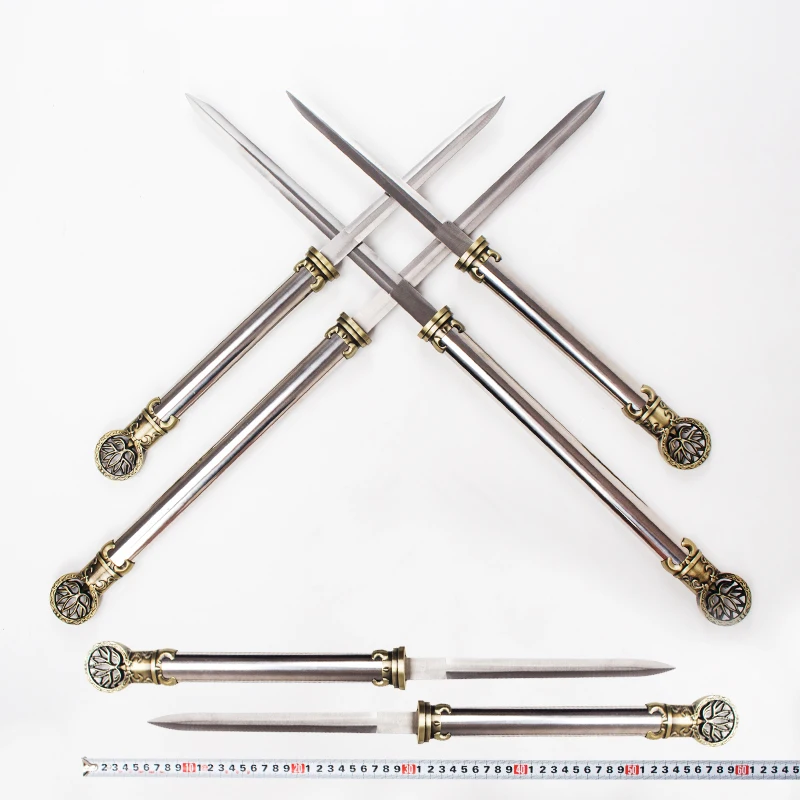 Stainless Dagger Self defense props Double Swords Exquisite home crafts