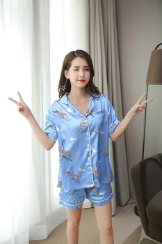 

sexy pajamas suit casual short-sleeved new hot pijima sleepwear set
