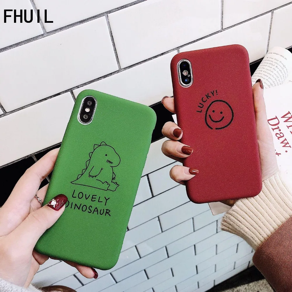 

Animal Soft Silicone Cases for iPhone 7 8 Plus Color TPU Silicone Frosted Matte Case For iPhone 6s 6 8 Plus XS Max XR Back Cover