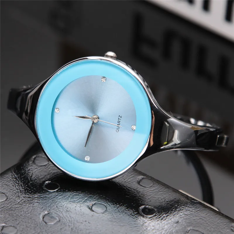 Новый розовый нержавеющая сталь женский браслет часы элегантный для женщин часы для офиса Стразы тонкий ремешок Saats Горячие Orologio Uomo