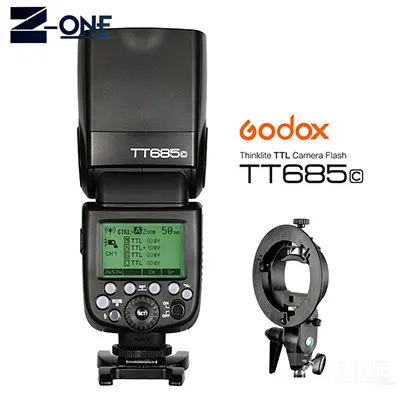 GODOX E-TTL TT685C камера Вспышка Скорость lite 2,4 ГГц Высокая скорость 1/8000s GN60+ s-тип для Canon EOS 800D 760D 80D 77D 60D 7D 6D 5Ds - Цвет: TT685C Add S Bracket