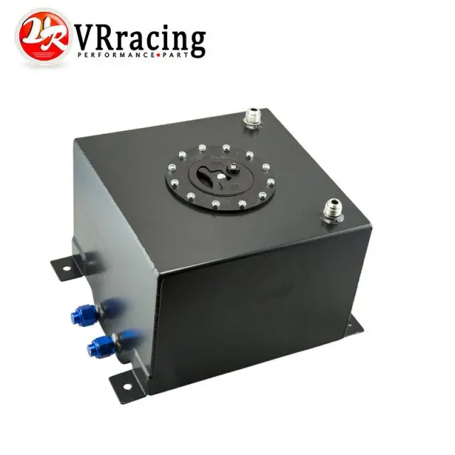 VR RACING BLACK 20L Aluminium Fuel Surge tank with cap foam inside Fuel cell without sensor