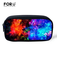 FORUDESIGNS Universe Space Galaxy Star Cosmetic Cases for Girls Boys Pencil Bags Children School Supplies Kids Students Pen Box