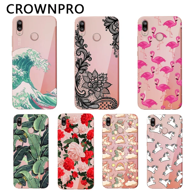 CROWNPRO Huawei P20 Lite Case Soft Silicone Funda Huawei P20 Lite Cover TPU Phone Back Shell Case Huawei P20 Lite Coque