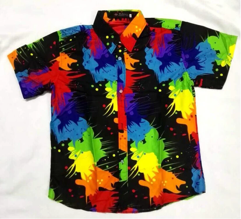 FDWERYNH, Мужская гавайская рубашка, летняя, Пляжная, для отдыха, Цветочный, тропический, морской, Гавайские рубашки, плюс 3XL, Повседневная рубашка, топы с коротким рукавом - Цвет: color18